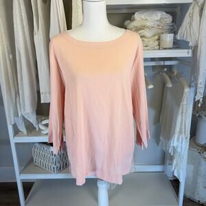 Linea by Louis Dell'Olia women's size medium soft pink tunic top #2307